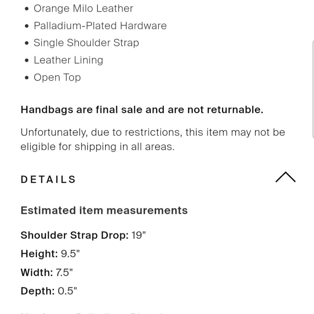 Hermes Orange Leather Milo Aline bag
